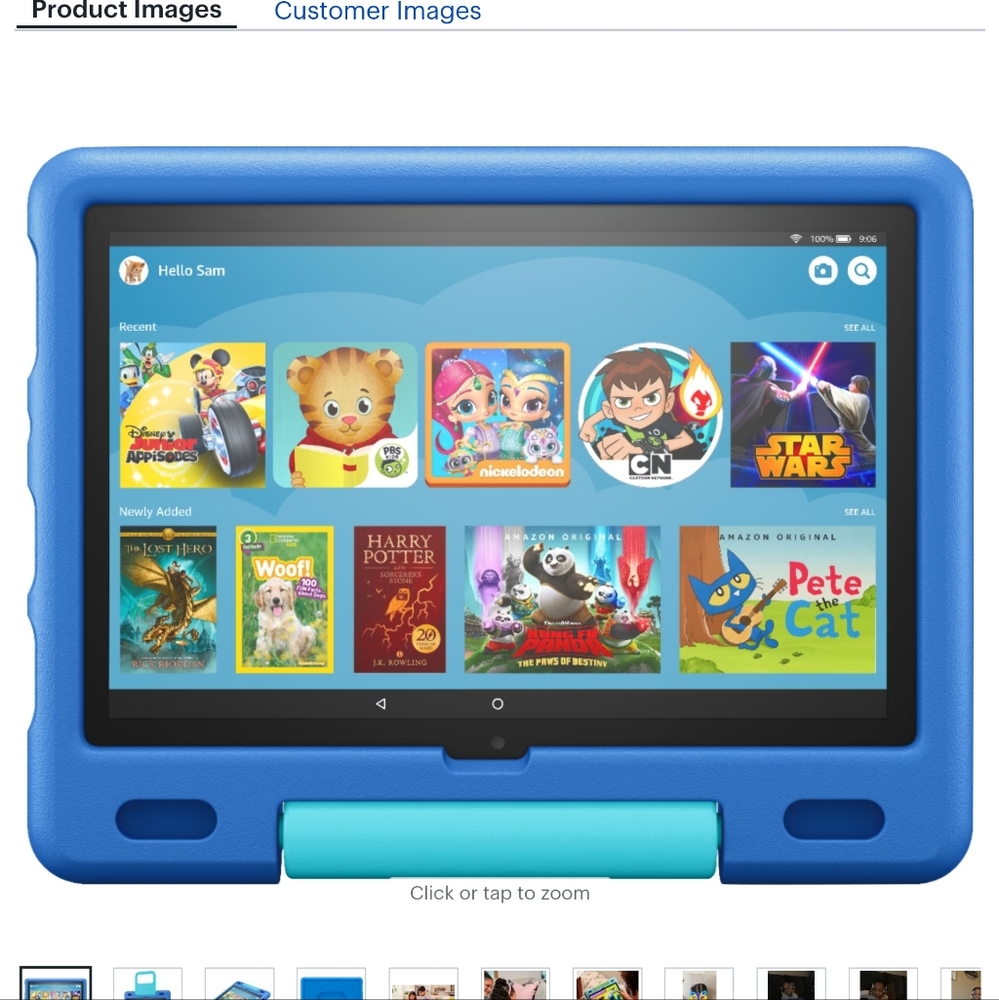 FINAL OFFER!Amazon Fire kids 10.1 tablet & Anker Battery 10K Portable Power Bank